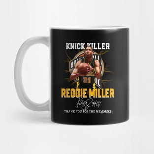 Reggie Miller Choke Sign Basketball Legend Signature Vintage Retro 80s 90s Bootleg Rap Style Mug